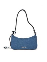 JACQUEMUS Torebka Le Bisou Perle Niebieski. Niebieskie torebki klasyczne JACQUEMUS, bez wzorów, z materiału, bez dodatków. Za 2,159.00 zł.