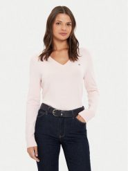 Tommy Hilfiger Sweter WW0WW40098 Różowy Regular Fit. Czerwone swetry Tommy Hilfiger, xl, bez wzorów, z syntetyku, bez ramiączek. Za 409.99 zł.