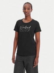 Liu Jo Sport T-Shirt TA6252 JS923 Czarny Regular Fit. Czarne t-shirty sportowe Liu Jo Sport, xs, bez wzorów, z bawełny, bez ramiączek. Za 259.99 zł.