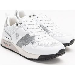 Buty sportowe damskie U.S. Polo Assn. Frida White (FRIDA4113S1/YM1). Białe buty treningowe U.S. Polo Assn., na jesień, bez wzorów, bez zapięcia. Za 226.99 zł.