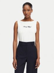 Tommy Hilfiger Top Classic WW0WW50948 Biały Relaxed Fit. Białe topy Tommy Hilfiger, l, bez wzorów, z bawełny, bez kołnierzyka, bez ramiączek. Za 144.99 zł.