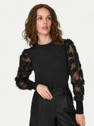 JDY Bluzka Fairview 15220558 Czarny Regular Fit. Czarne bluzki JDY, xs, bez wzorów, z syntetyku, bez kołnierzyka, bez ramiączek. Za 39.99 zł.