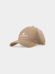 4F Czapka z daszkiem strapback uniseks - jasny brąz L/XL. Brązowe czapki z daszkiem 4f, na lato, bez wzorów, z bawełny, klasyczne. W wyprzedaży za 39.99 zł.