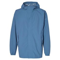 Rowerowa kurtka przeciwdeszczowa Hoga unisex, horizon blue. Niebieskie kurtki BASIL, xl, bez wzorów, z materiału, bez kaptura, rowerowe. Za 349.00 zł.