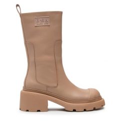 Botki Rage Age. Brązowe botki Rage Age, bez wzorów, bez obcasa, na słupku, bez zapięcia. Za 359.99 zł.