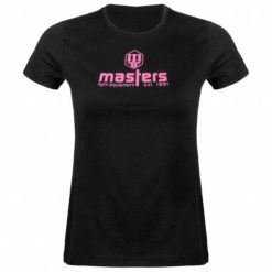 T-shirt Damski Basic. Czarne t-shirty MASTERS, bez wzorów, sportowe, bez kołnierzyka, bez ramiączek. Za 110.99 zł.