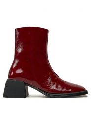 Vagabond Shoemakers Botki Ansie 5445-060-42 Bordowy. Czerwone botki Vagabond Shoemakers, bez wzorów, ze skóry, bez obcasa, na słupku, bez zapięcia. Za 559.99 zł.