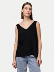Pieces Top Franan 17146424 Czarny Regular Fit. Czarne topy Pieces, l, bez wzorów, z syntetyku, bez kołnierzyka, bez ramiączek. Za 69.99 zł.