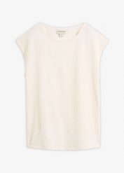 T-shirt z materiału ze strukturą. Niebieskie t-shirty bonprix, bez wzorów, bez kołnierzyka, bez ramiączek. Za 67.99 zł.