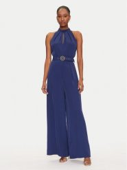Rinascimento Kombinezon CFC0123364003 Granatowy Regular Fit. Niebieskie sukienki Rinascimento, l, bez wzorów, z syntetyku, bez kołnierzyka, bez ramiączek. Za 549.99 zł.