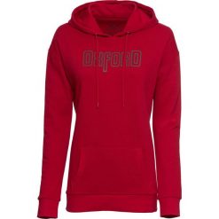 Bluza bawełniana oversize z nadrukiem, długi rękaw bonprix ciemnoczerwony z nadrukiem. Bluzy marki INOVIK. Za 59.99 zł.