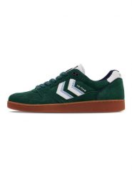 Buty halowe Hummel Hb Team. Zielone buty treningowe Hummel, na jesień, bez wzorów, z gumy, bez zapięcia, do piłki ręcznej. Za 334.05 zł.