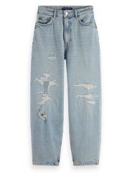 Scotch & Soda Dżinsy - Tapered fit - w kolorze błękitnym rozmiar: W27/L32. Niebieskie jeansy Scotch & Soda, l, z aplikacjami, z bawełny, klasyczne, z podwyższonym stanem. Za 219.60 zł.