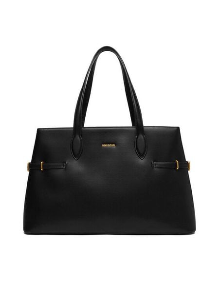 GINO ROSSI Torebka C-LDA9204 Czarny. Czarne shopper bag Gino Rossi, bez wzorów, ze skóry, bez dodatków. Za 279.99 zł.