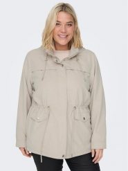 ONLY Carmakoma Parka New Starline 15278695 Beżowy Regular Fit. Brązowe płaszcze Only Carmakoma, bez wzorów, z syntetyku, bez kaptura. Za 139.99 zł.