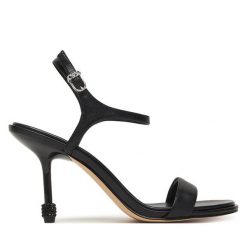 Sandały MICHAEL Michael Kors. Czarne sandały MICHAEL Michael Kors, bez wzorów, bez obcasa, na szpilce, bez zapięcia. Za 809.99 zł.