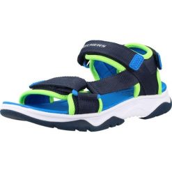 Sandały SKECHERS 407013L Niebieski. Zielone sandały Skechers, bez wzorów, z tkaniny, bez obcasa, bez zapięcia. Za 155.99 zł.