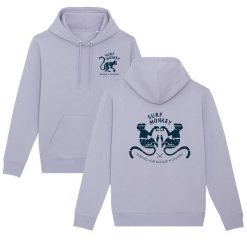 Bluza z bawełny organicznej – 2 małpki – z kapturem / dla dorosłych (liliowa). Fioletowe bluzy z kapturem SURF MONKEY, m, bez wzorów, z bawełny, z kapturem. Za 349.95 zł.