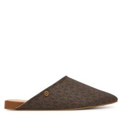 Klapki MICHAEL Michael Kors. Brązowe klapki MICHAEL Michael Kors, bez wzorów, bez obcasa, bez zapięcia. Za 699.99 zł.