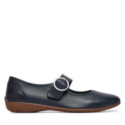 Półbuty Josef Seibel. Niebieskie półbuty wsuwane Josef Seibel, bez wzorów, bez obcasa, na płaskiej podeszwie. Za 389.99 zł.