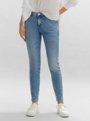 OPUS Dżinsy - Skinny fit - w kolorze błękitnym rozmiar: 40/L28. Niebieskie jeansy Opus, l, z aplikacjami, ze skóry, klasyczne. Za 171.28 zł.