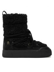 Tommy Hilfiger Śniegowce Lace-Up Faux Shearling Snowboot FW0FW08252 Czarny. Czarne śniegowce Tommy Hilfiger, bez wzorów, z materiału, bez zapięcia. Za 671.08 zł.
