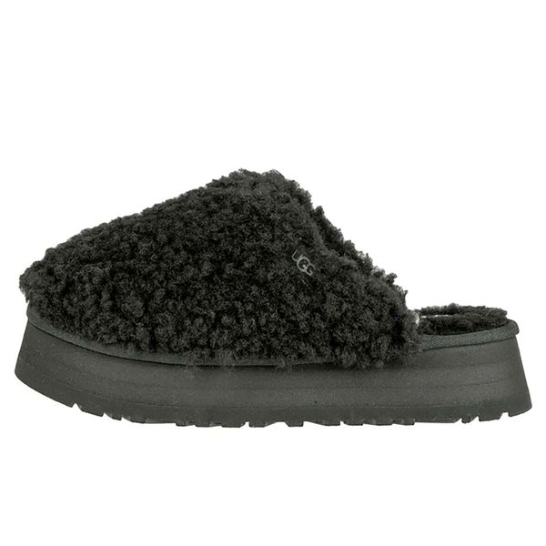 Czarne Kapcie Ugg Australian Maxi Curly Platform Damskie. Czarne kapcie UGG, bez wzorów, z lyocellu. Za 608.99 zł.