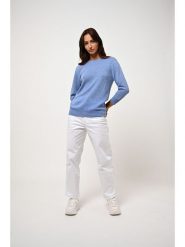 AUTHENTIC CASHMERE Kaszmirowy sweter "Estaris" w kolorze błękitnym rozmiar: S. Niebieskie swetry AUTHENTIC CASHMERE, s, bez wzorów, z kaszmiru, bez ramiączek. Za 243.84 zł.