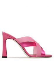 Pollini Klapki SA28019C1GTN161A Różowy. Czerwone klapki Pollini, bez wzorów, z materiału, bez obcasa, bez zapięcia. Za 1,319.00 zł.