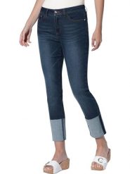 Heine Dżinsy - Slim fit - w kolorze granatowym rozmiar: 36. Niebieskie jeansy Heine, bez wzorów, klasyczne. Za 73.45 zł.