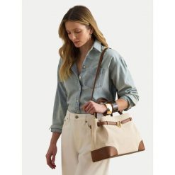 Torebka LAUREN RALPH LAUREN. Brązowe torebki klasyczne Lauren Ralph Lauren, bez wzorów, klasyczne, bez dodatków. Za 2,198.99 zł.