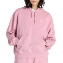 Bluza sportowa damska New Balance WT41507PTF. Czerwone bluzy z kapturem New Balance, s, bez wzorów, z materiału, z kapturem. Za 339.00 zł.