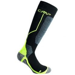 Skarpety narciarskie CMP SKI SOCK WOOL wełniane ocieplane antybakteryjne. Czarne skarpetki Campagnolo, bez wzorów, z wełny. Za 62.99 zł.