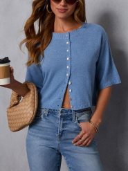 LA Angels Kardigan w kolorze niebieskim rozmiar: L. Niebieskie swetry LA Angels, l, bez wzorów, bez ramiączek. Za 130.99 zł.