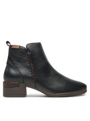 Pikolinos Botki W6W-8950 Czarny. Czarne botki Pikolinos, bez wzorów, ze skóry, bez obcasa, na słupku, bez zapięcia. Za 699.99 zł.