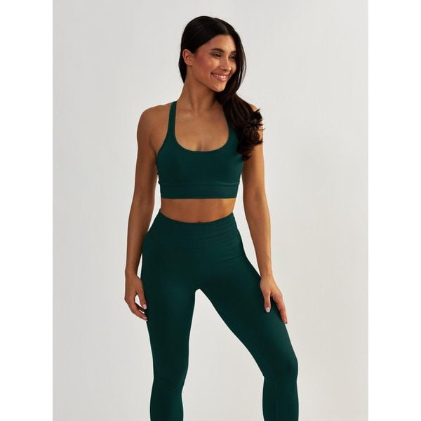 Stanik Fitness BeShaped Gym Queen Bezszwowy. Zielone biustonosze BESHAPED, bez wzorów, z nylonu. Za 179.00 zł.