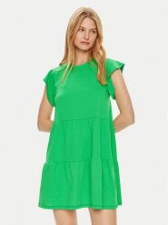 Vila Sukienka letnia Summer 14087541 Zielony Loose Fit. Zielone sukienki Vila, xl, bez wzorów, z syntetyku, bez kołnierzyka, bez ramiączek. Za 79.99 zł.