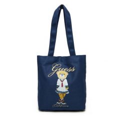 Torebka Guess. Niebieskie torebki klasyczne Guess, z aplikacjami, klasyczne, bez dodatków. Za 139.99 zł.