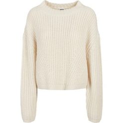 Bluza damska Urban Classics wide oversizeer-Duże rozmiary. Białe bluzy Urban Classics, xl, bez wzorów, z dzianiny, eleganckie, bez ramiączek, bez kaptura. Za 165.00 zł.