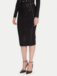 Elisabetta Franchi Spódnica ołówkowa GO-124-57E2-V460 Czarny Slim Fit. Czarne spódnice Elisabetta Franchi, bez wzorów, z syntetyku, ołówkowe. Za 1,999.00 zł.