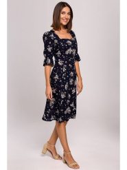 Stylove Sukienka w kolorze granatowym rozmiar: XL. Niebieskie sukienki Stylove, xl, bez wzorów, bez kołnierzyka, bez ramiączek, midi. Za 185.32 zł.