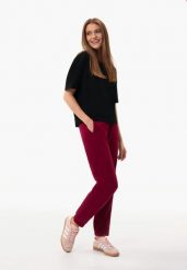 Gładki t-shirt, Comfort Fit, T-RODOS. Czarne t-shirty Volcano, m, z aplikacjami, z bawełny, bez kołnierzyka, bez ramiączek. Za 59.99 zł.