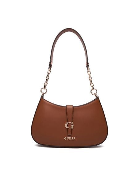 Guess Torebka Carrie HWVG98 96180 Brązowy. Brązowe torebki klasyczne Guess, z aplikacjami, ze skóry, bez dodatków. Za 549.99 zł.