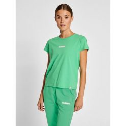 Koszulka damska Hummel Legacy. Zielone t-shirty sportowe Hummel, s, bez wzorów, z bawełny, bez ramiączek, do piłki nożnej. Za 91.30 zł.
