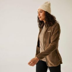 Polar damski rozsuwany Lakara Fluffy. Brązowe bluzy z polaru Regatta, bez wzorów, z polaru, trekkingowe. W wyprzedaży za 169.99 zł.