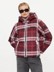 Tommy Hilfiger Kurtka puchowa New York Tartan WW0WW40233 Czerwony Relaxed Fit. Czerwone kurtki Tommy Hilfiger, na zimę, m, bez wzorów, z puchu, bez kaptura. Za 949.99 zł.