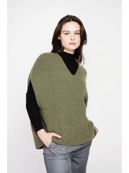 C& Jo Sweter w kolorze khaki rozmiar: 40. Brązowe swetry C& Jo, bez wzorów, ze splotem, klasyczne, bez ramiączek. Za 110.04 zł.