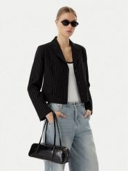 Calvin Klein Torebka Foil Logo Glossy Bauletto LV04F3638G Czarny. Czarne torebki klasyczne Calvin Klein, bez wzorów, ze skóry, bez dodatków. Za 489.99 zł.