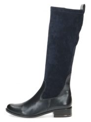 Caprice Kozaki w kolorze granatowym rozmiar: 38. Niebieskie kozaki Caprice, na zimę, bez wzorów, z materiału, bez obcasa, na obcasie, bez zapięcia. Za 286.45 zł.