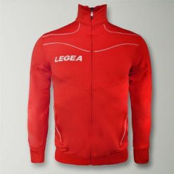 Kurtka Texas Junior do Trening z Kapturem Czerwono-Biała. Białe kurtki do biegania LEGEA, xs, bez wzorów, z materiału, z kapturem, do biegania. Za 64.00 zł.